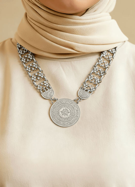 Basma Necklace - Gold and Silver Plated