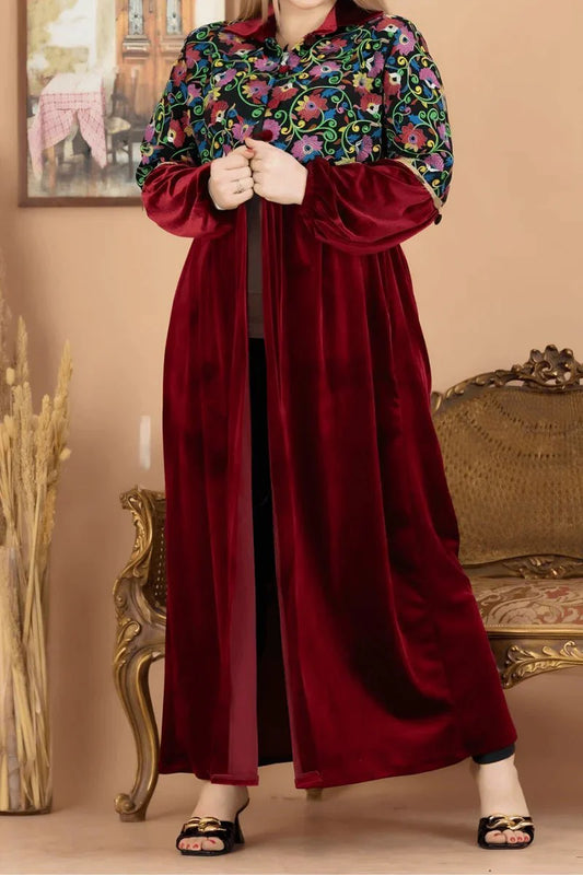 Tala Open Abaya - Velvet