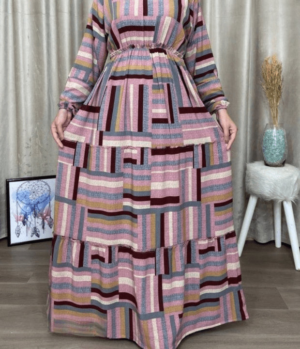 Zainab Jalabiya - Rose Crepe Pink