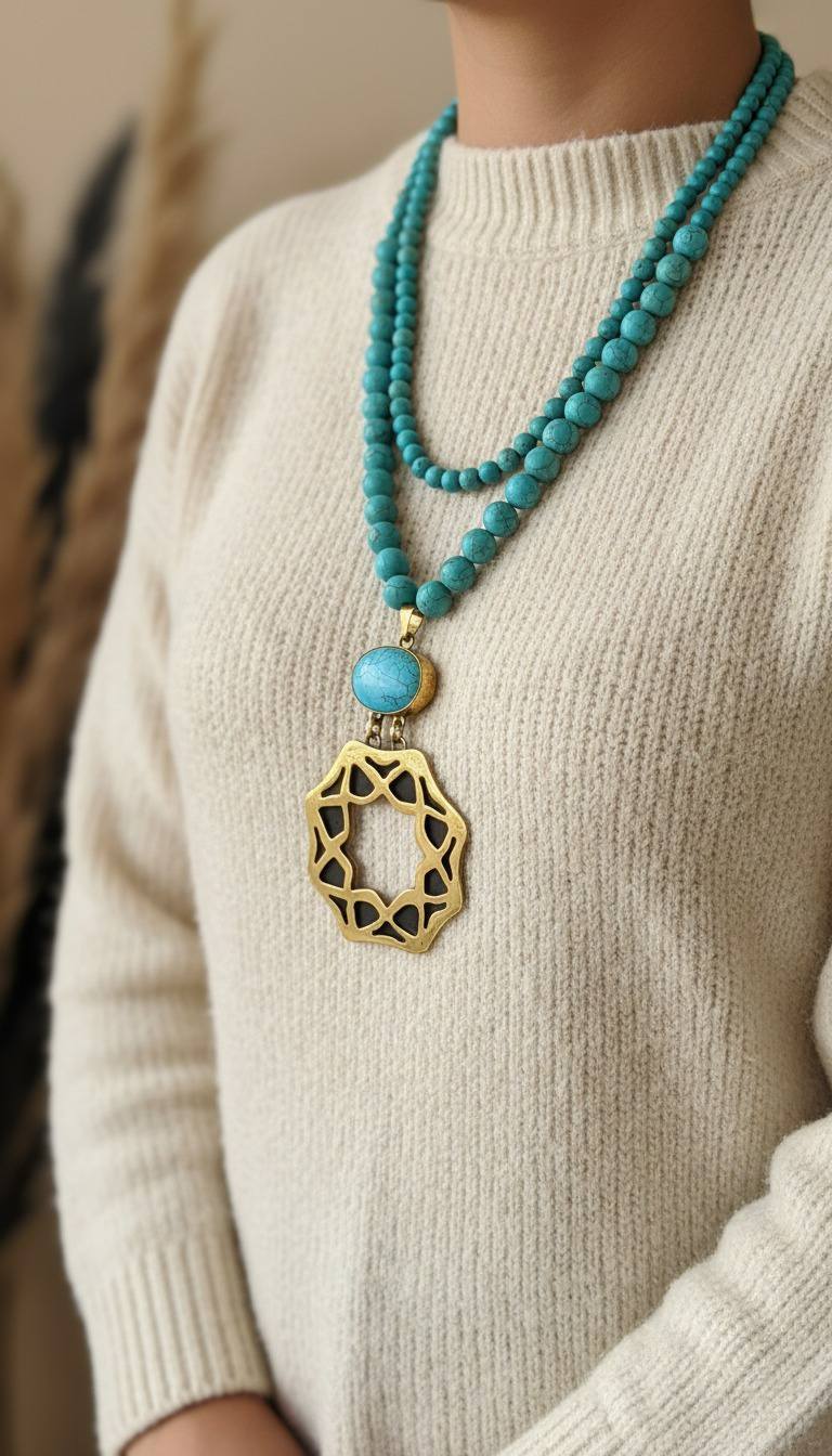 Merve Turquoise Necklace