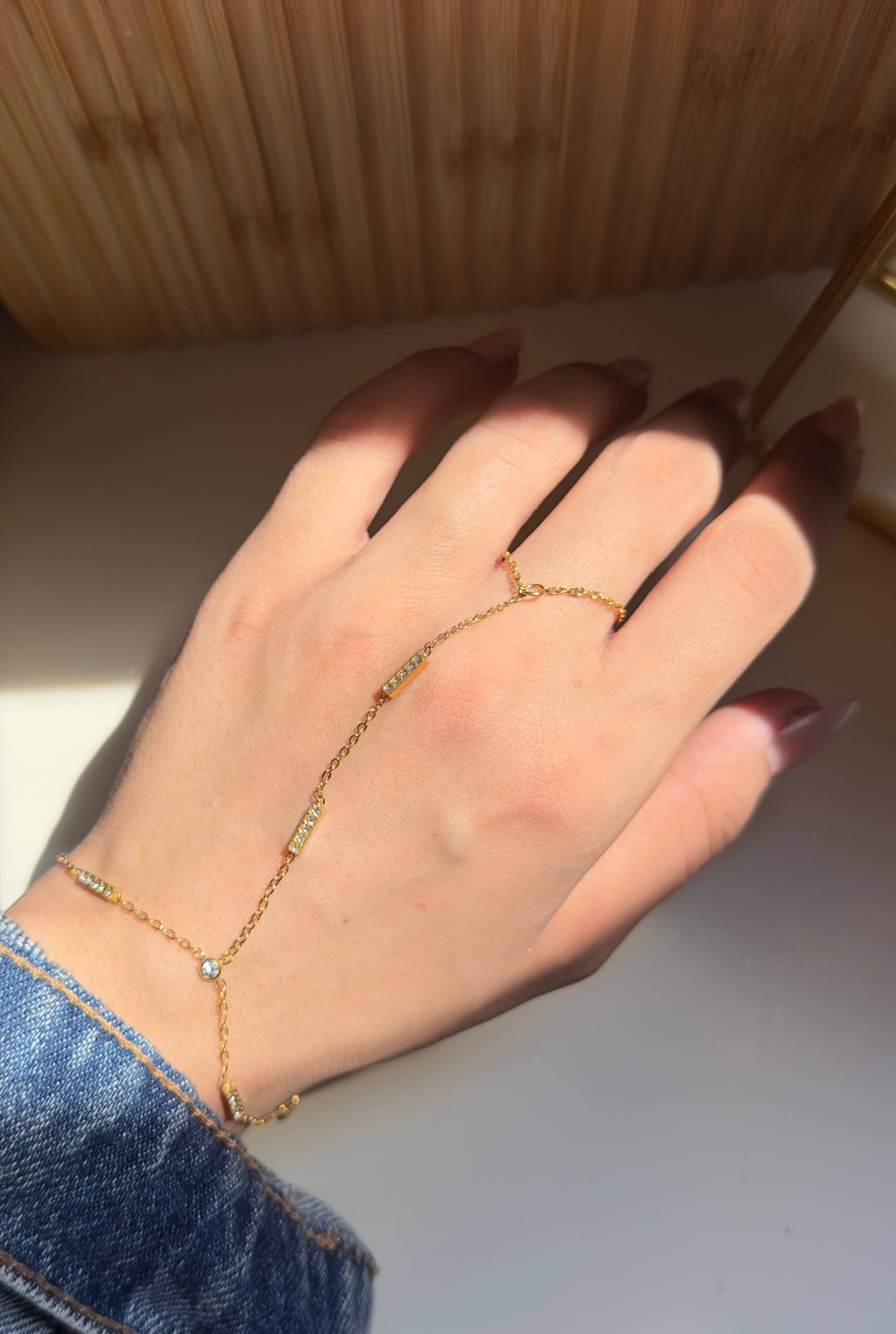 Asala Hand Chain - Gold Plated