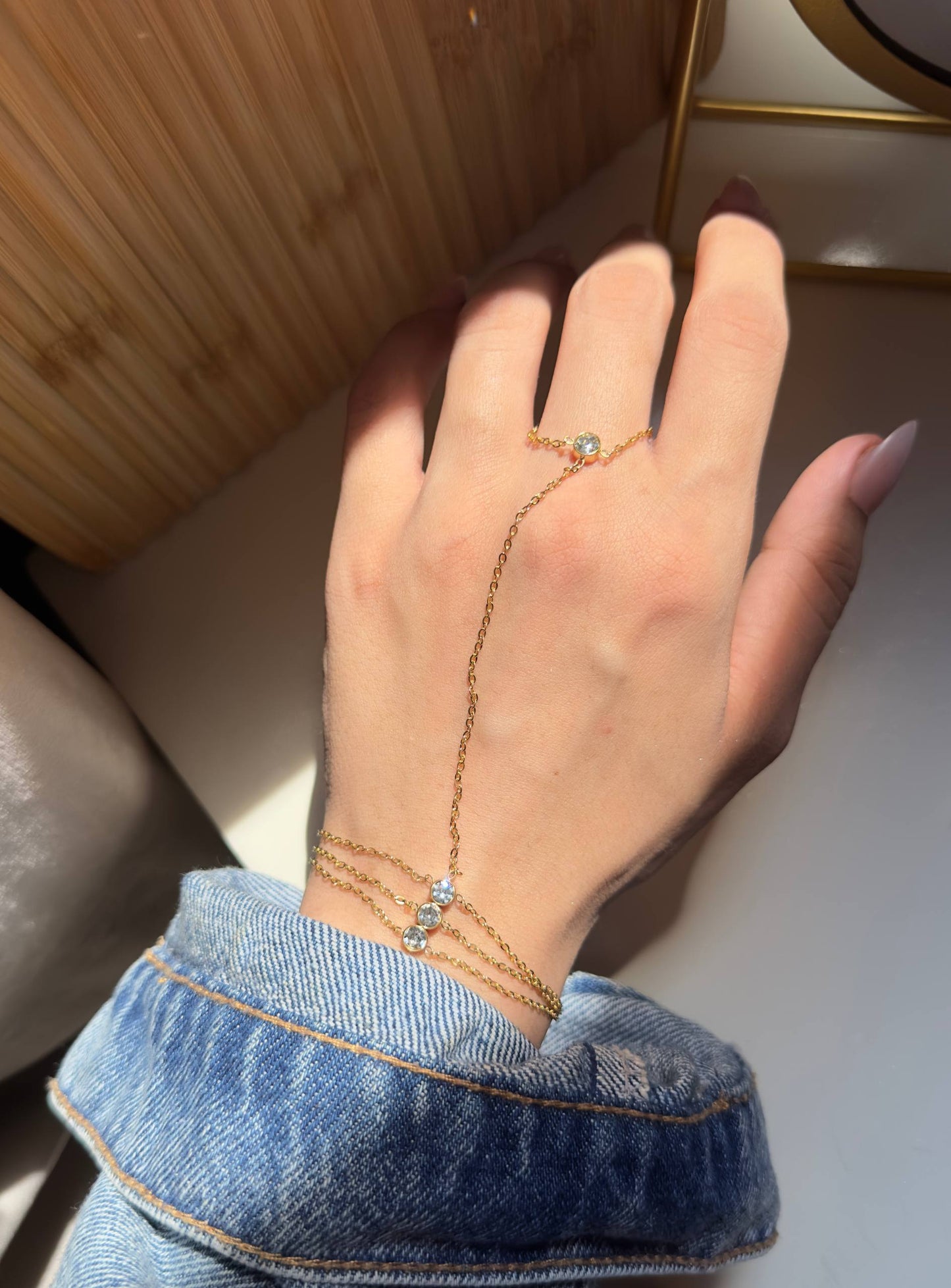Aya Hand Chain - Gold Plated