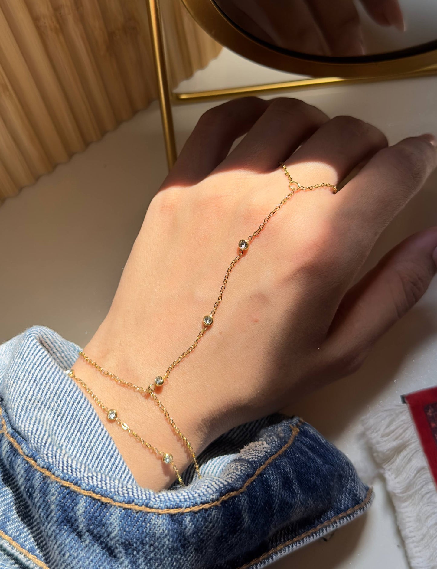 Karima Hand Chain - Gold Plated