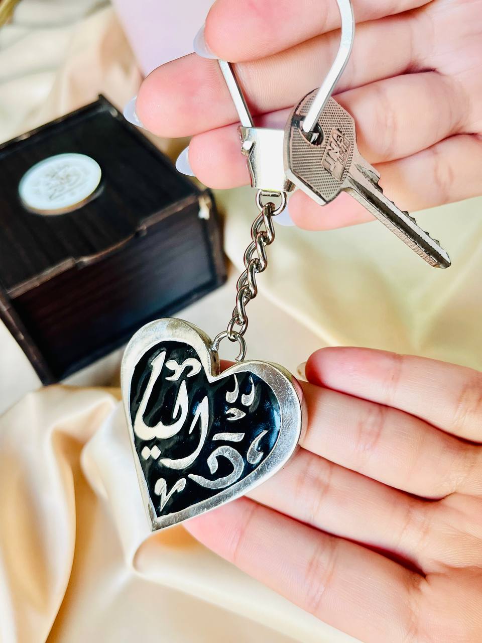 " Customized " Heart Medal - Silver Plated