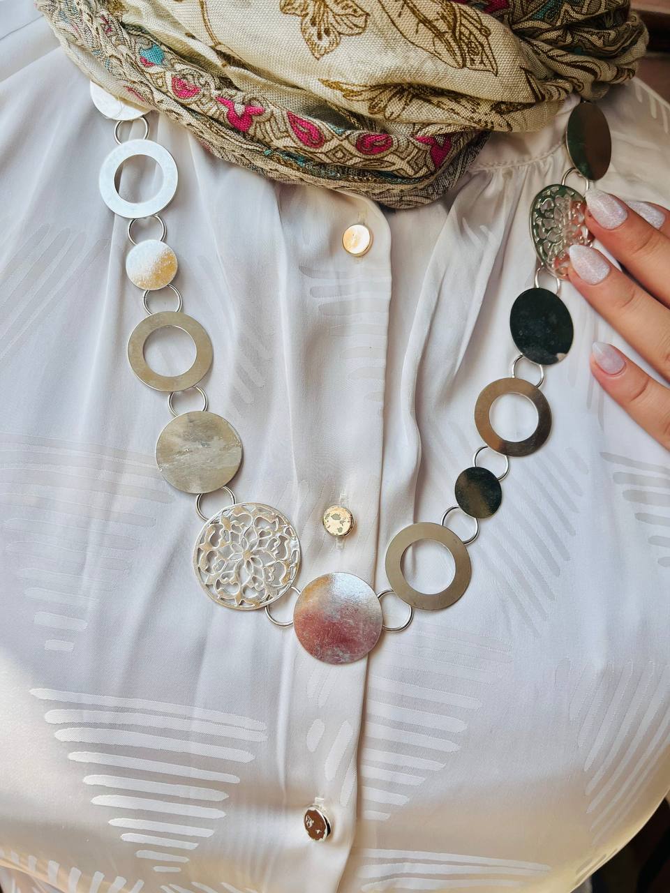 Gayda Necklace - Silver Plated