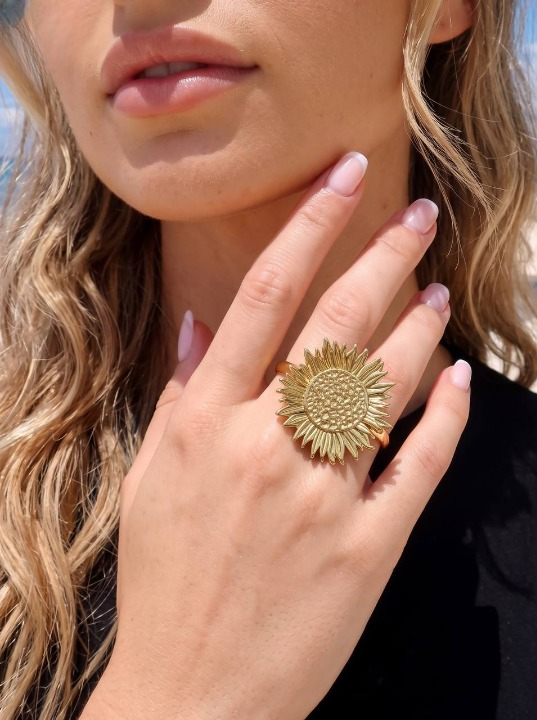 Sunflower Ring - Stainless Steel