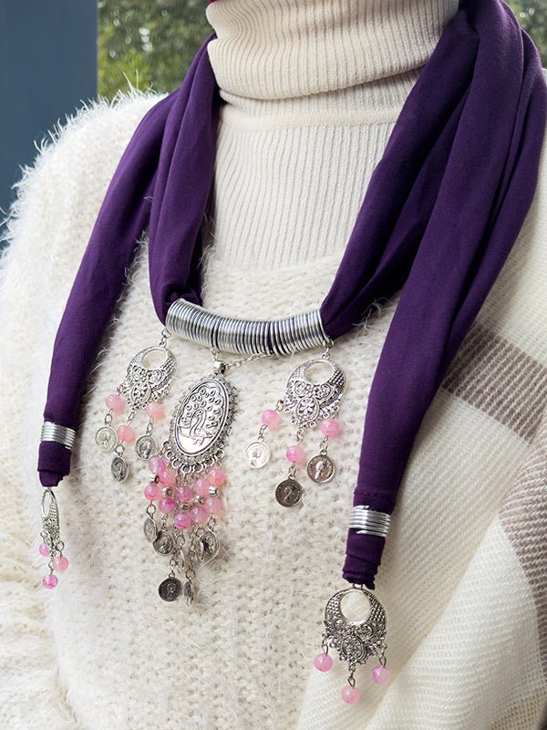Jumana Necklace Scarf - Cotton