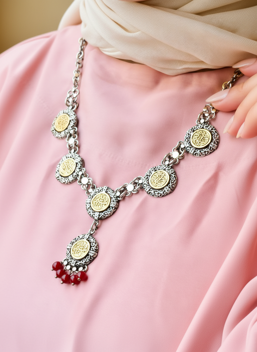 Ahlam Necklace - Silver & Gold Plated