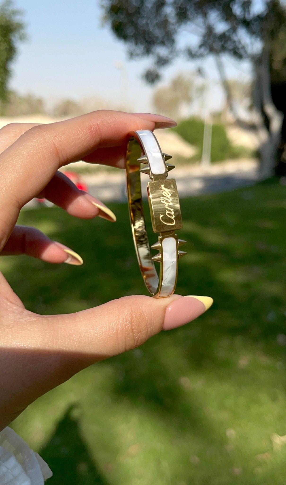 Cartier White Bangle - Stainless Steel