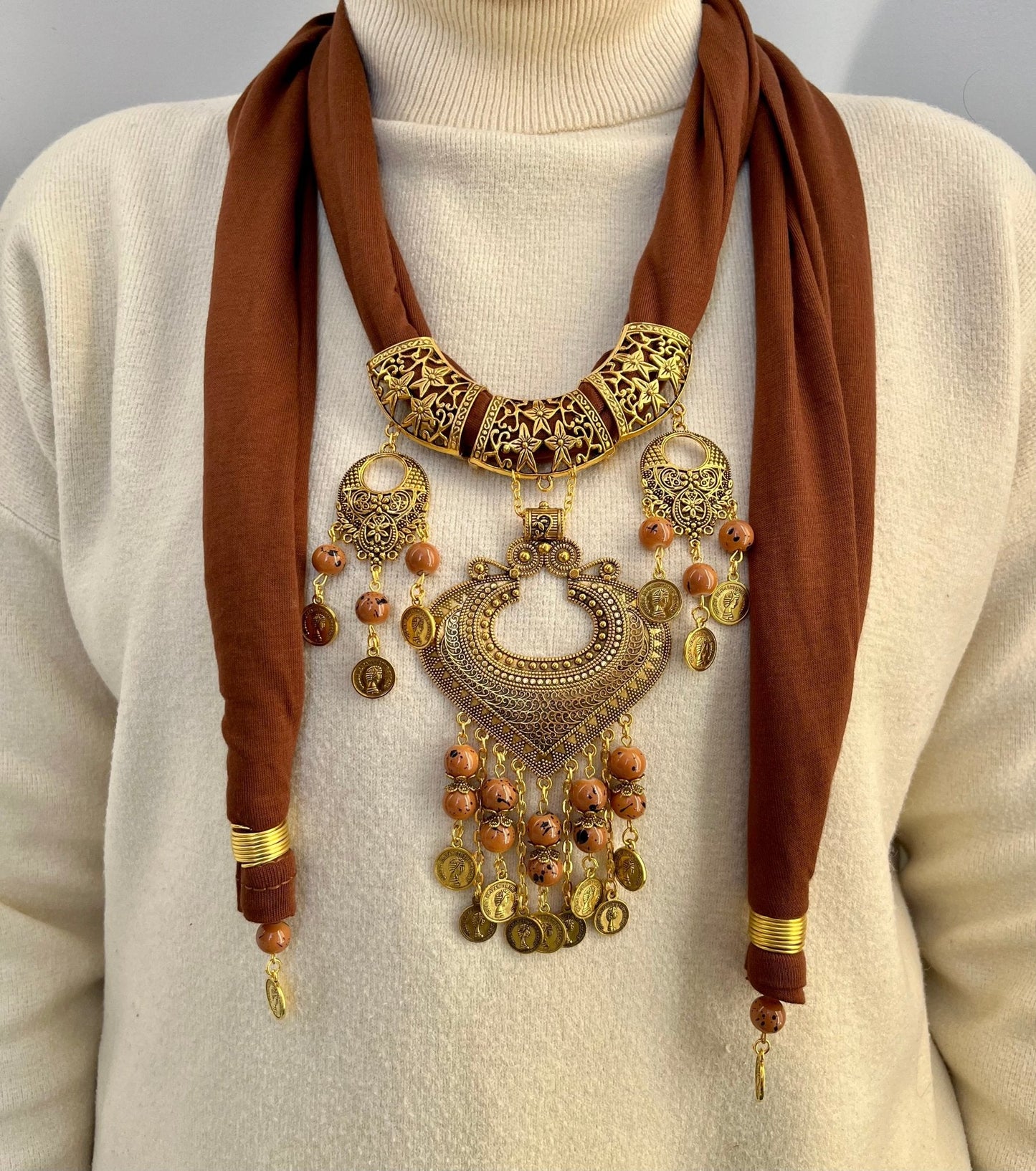 Eileen Necklace Scarf - Cotton