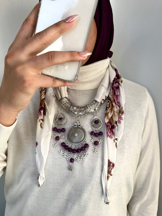 Bahar Necklace Scarf - Cotton