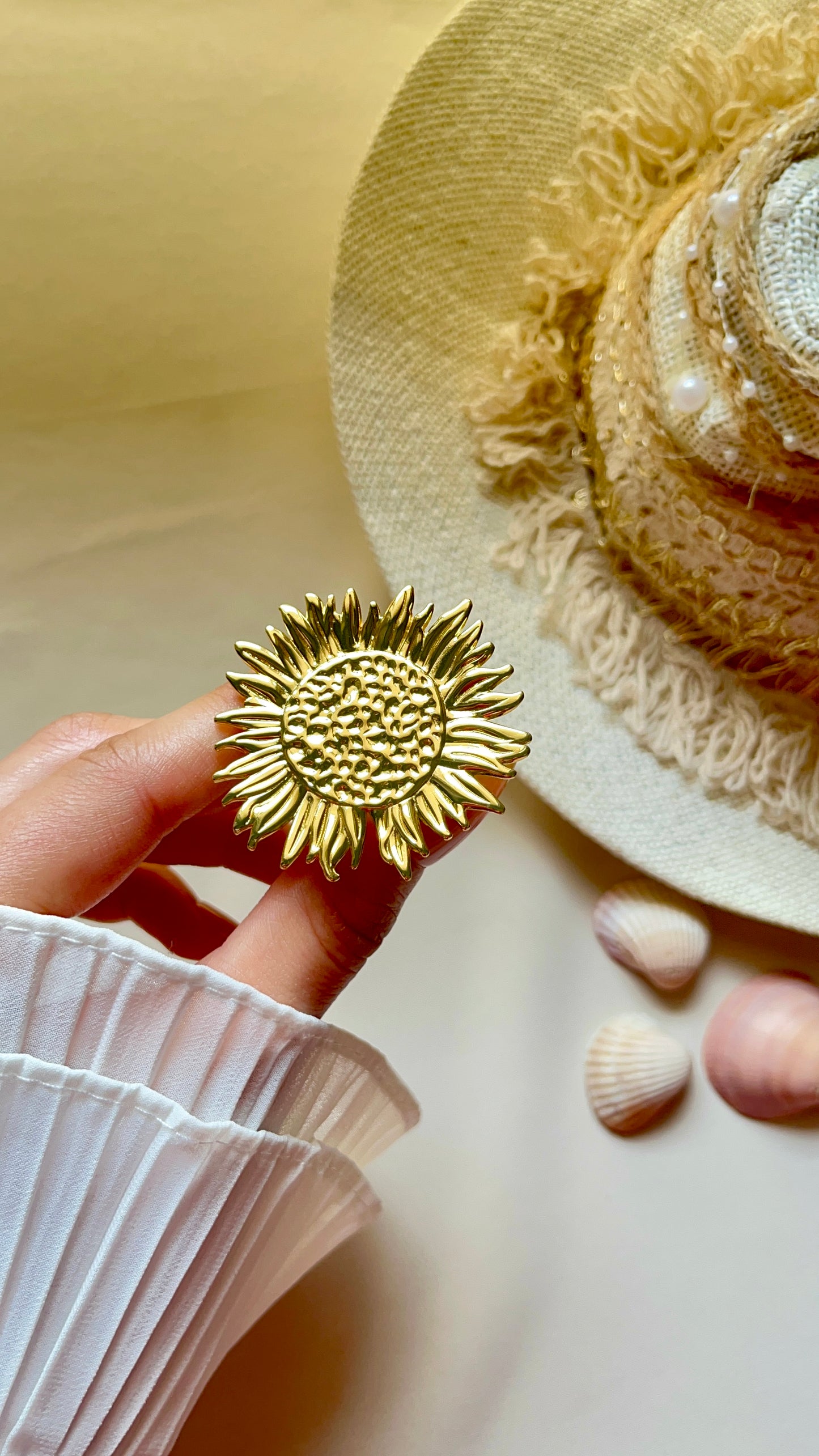 Sunflower Ring - Stainless Steel