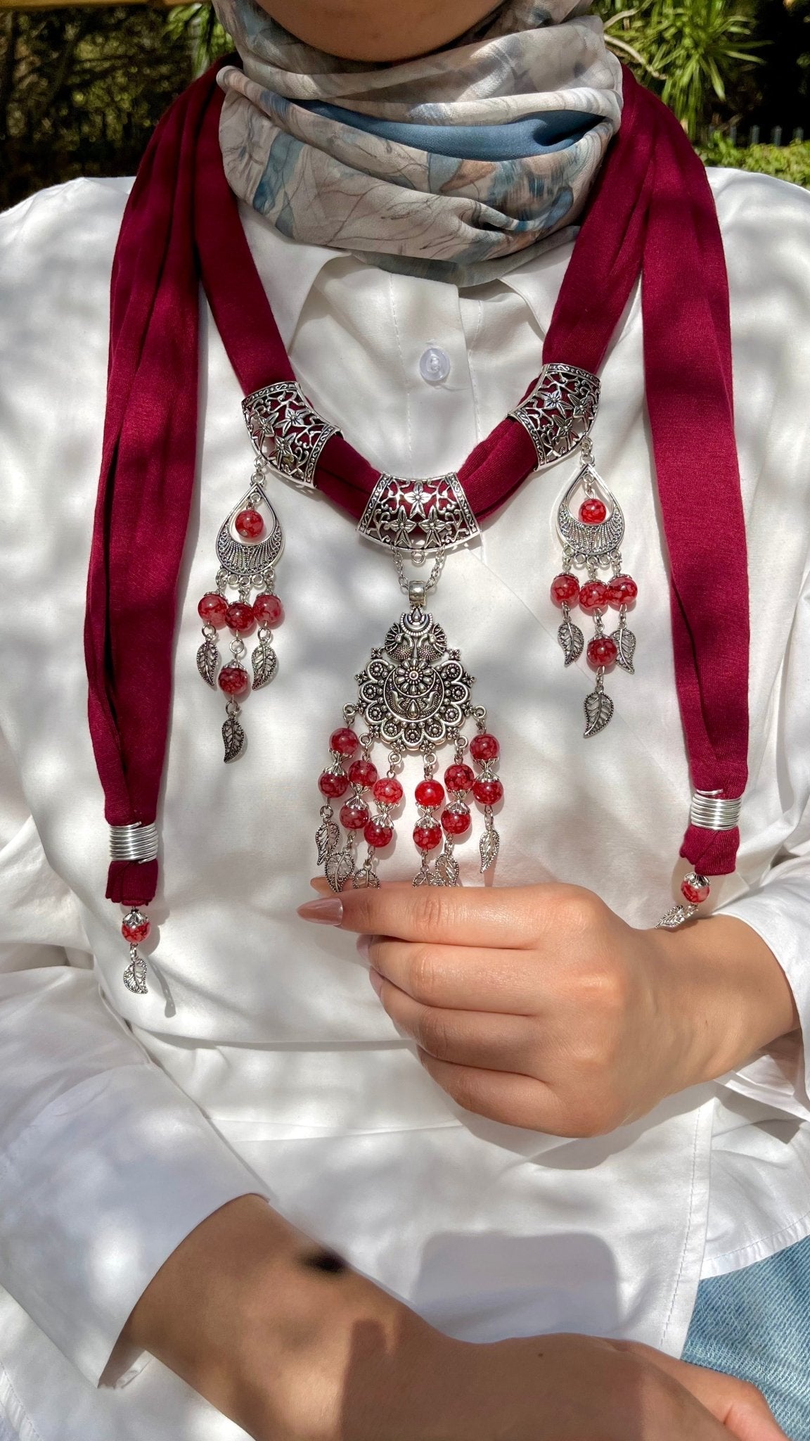 Alya Necklace Scarf - Cotton
