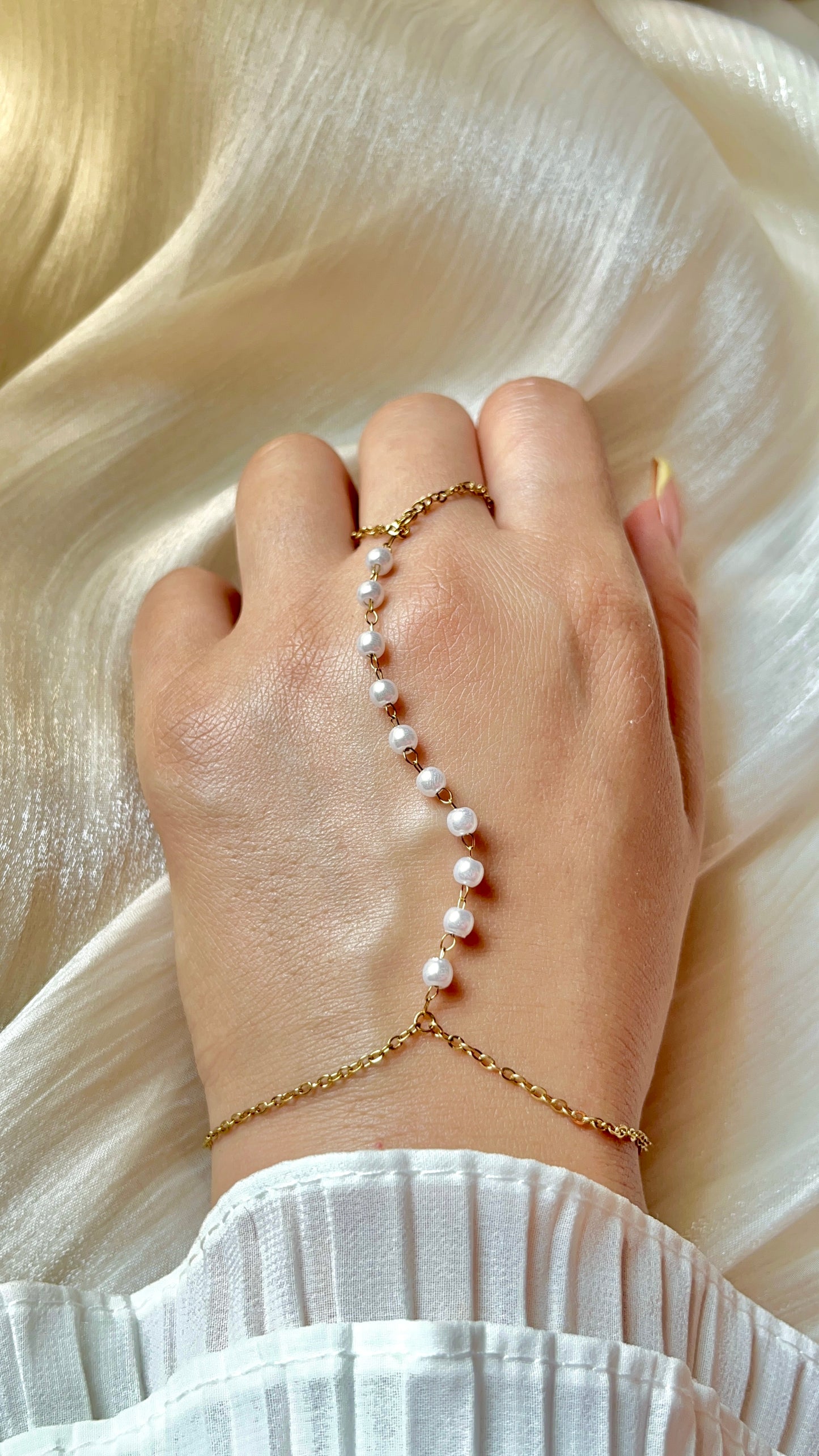 Fatma Hand Chain - Stainless Steel