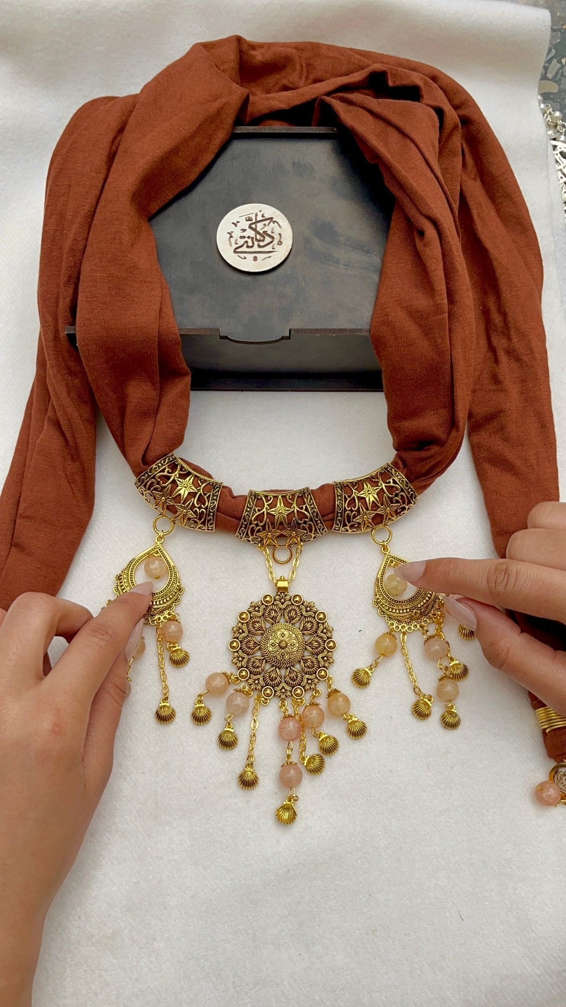 Desert Glow Necklace Scarf - Cotton