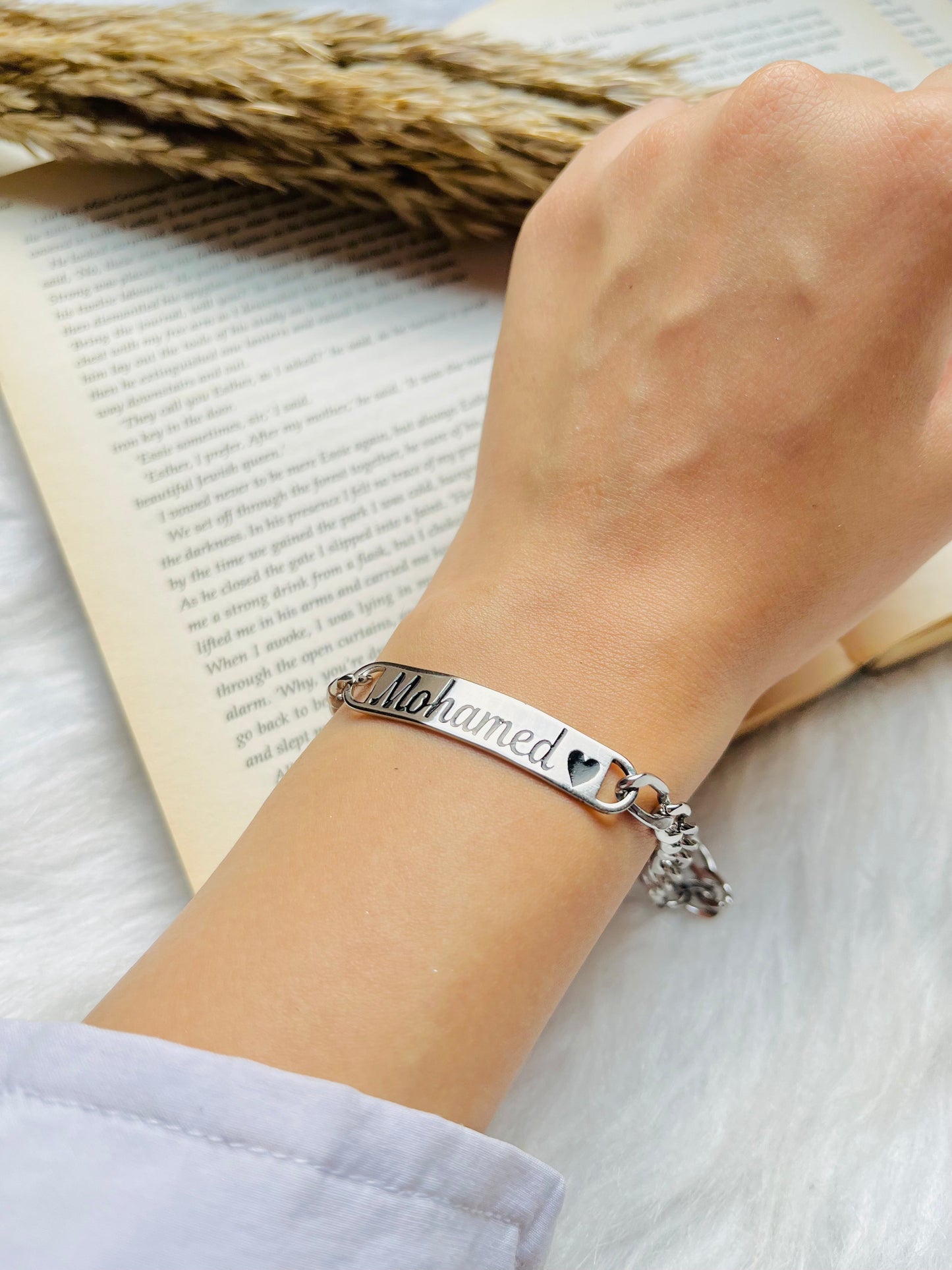 "Mohamed" Customized Bracelet - Silver Plated