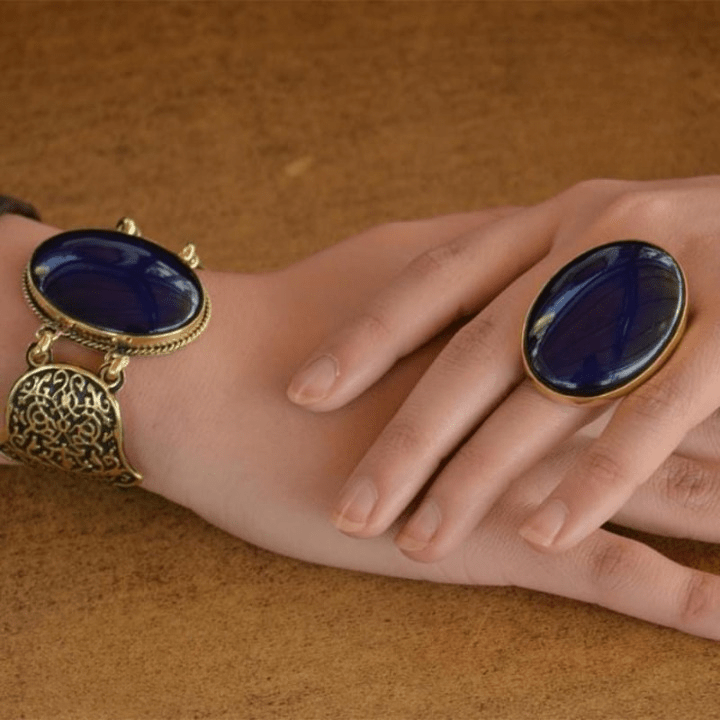 Arabian Kaaf Set - Blue Agate