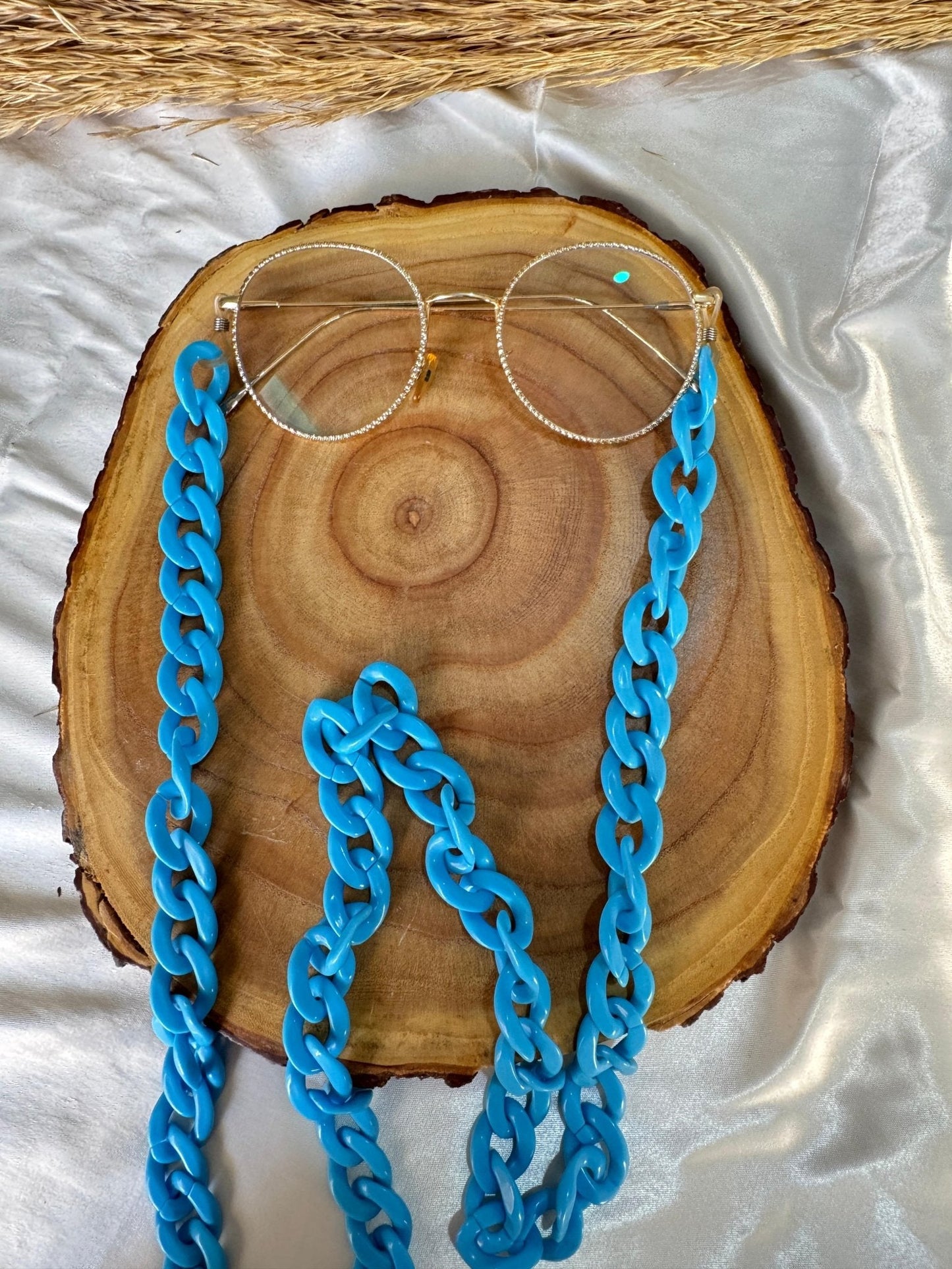 Acrylic Glasses Chain – Turquoise