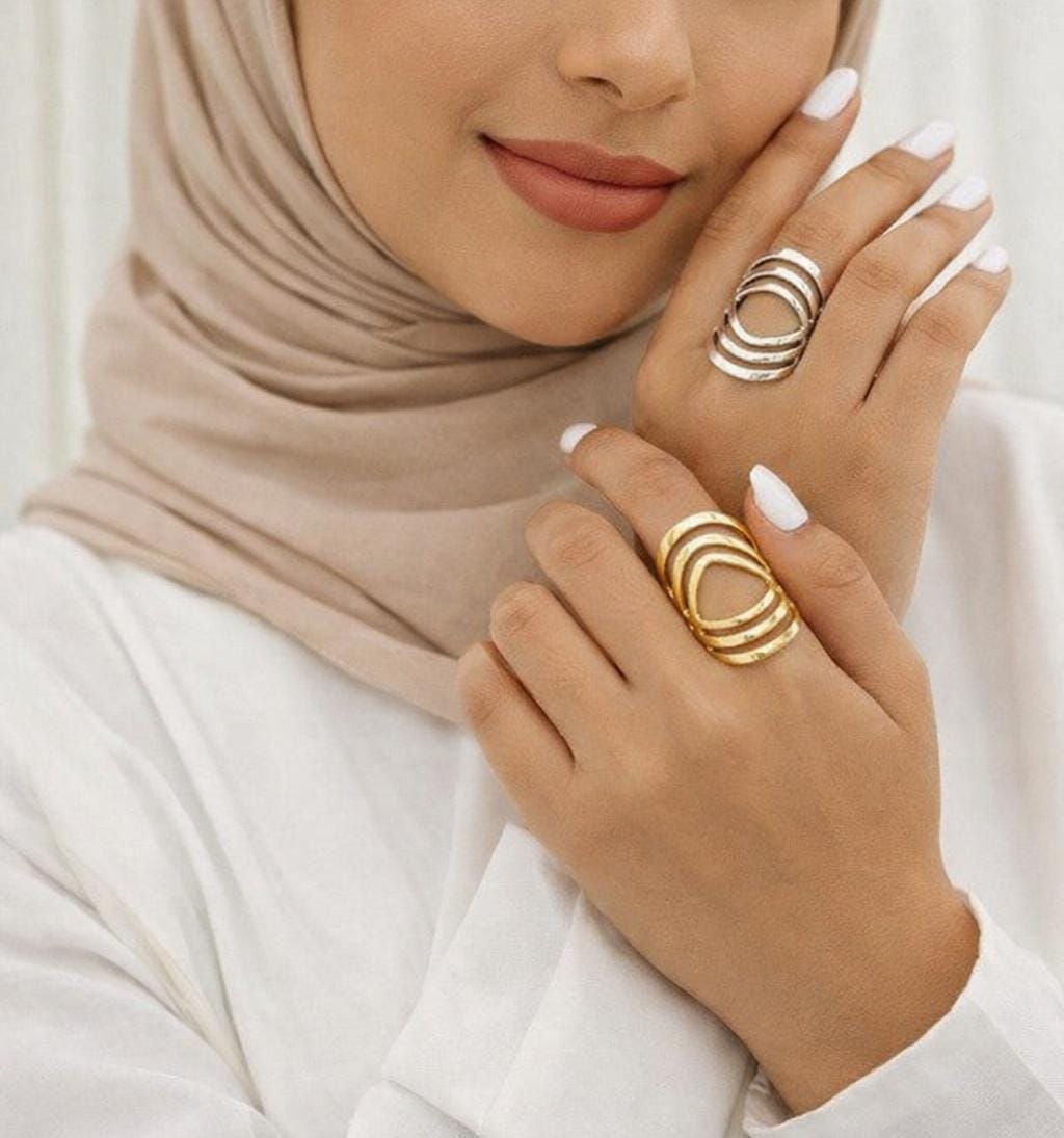 Marjan Ring - Gold & Silver Plated