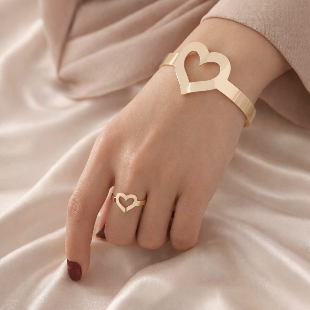 Heart Set - Gold Plated