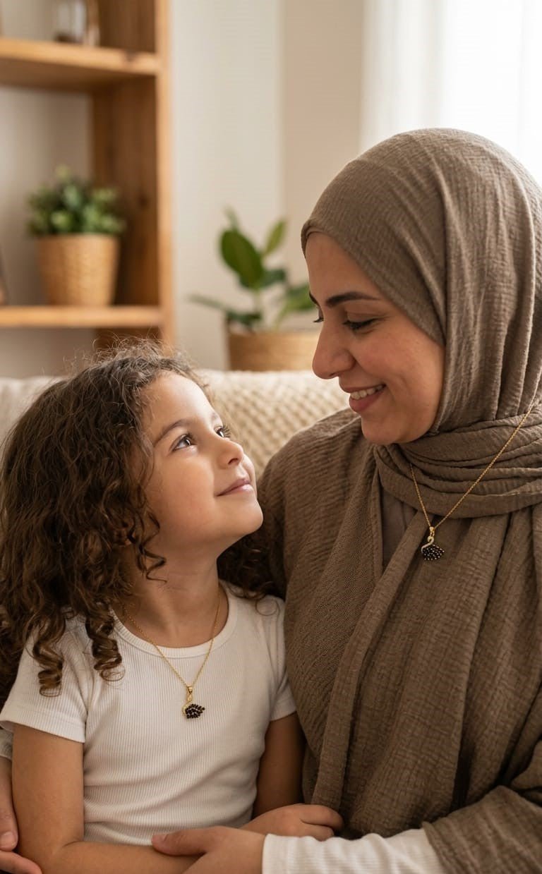 Lina Mother Daughter Matching Necklace - Stainless Steel