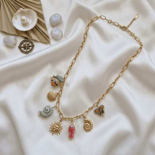 Blue Ocean Summer Necklace - Stainless