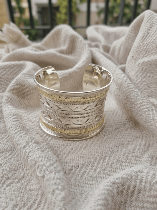 Gold and Silver Plated Star Bangle