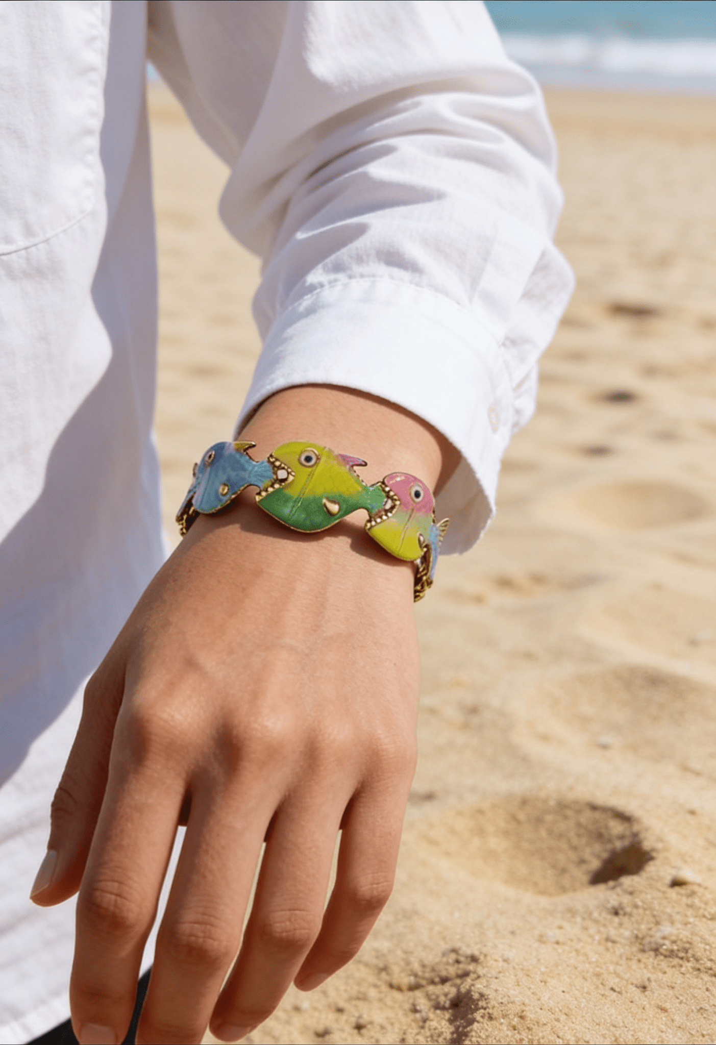 Fish Bangle - Stainless Steel