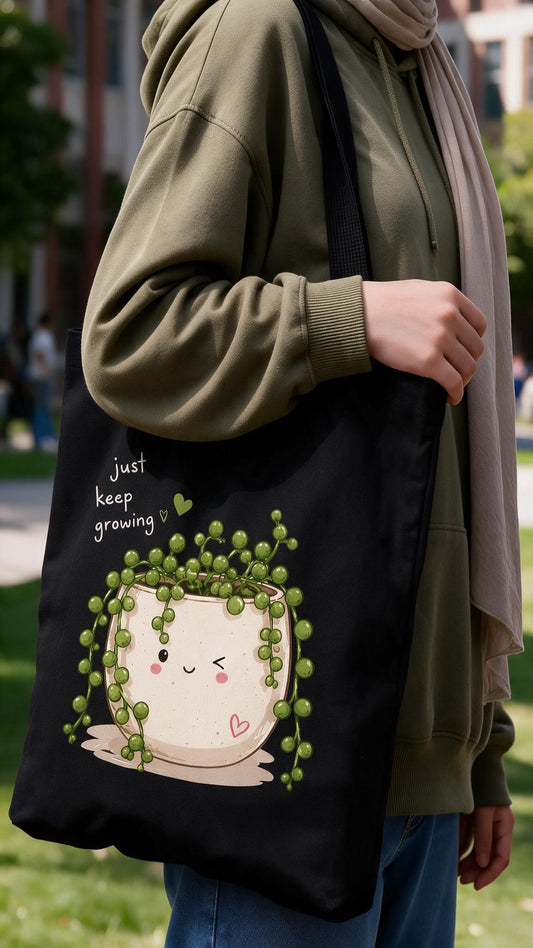 Keep Growing Tote Bag - Linen