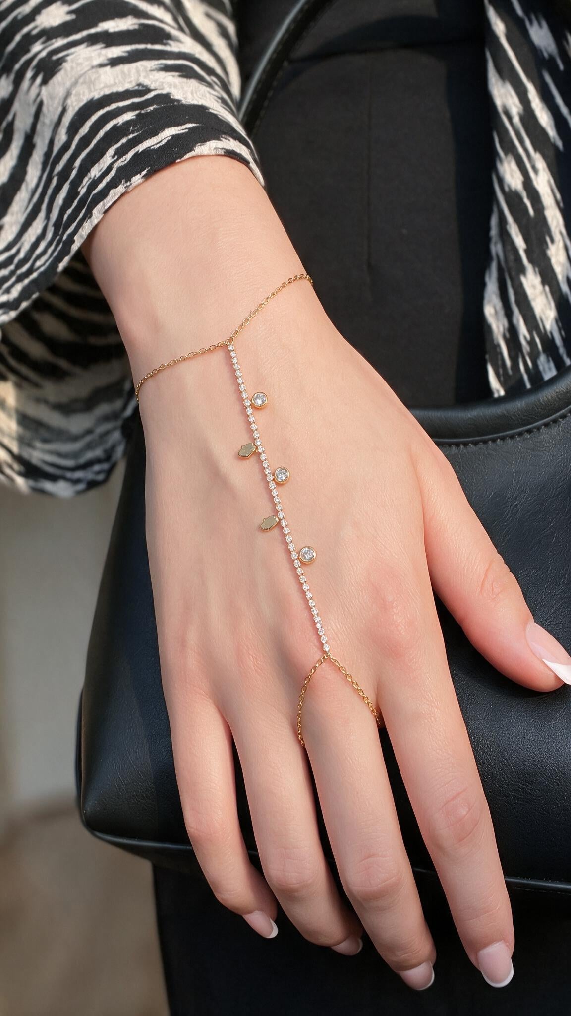 Rema Hand Chain - Gold Plated