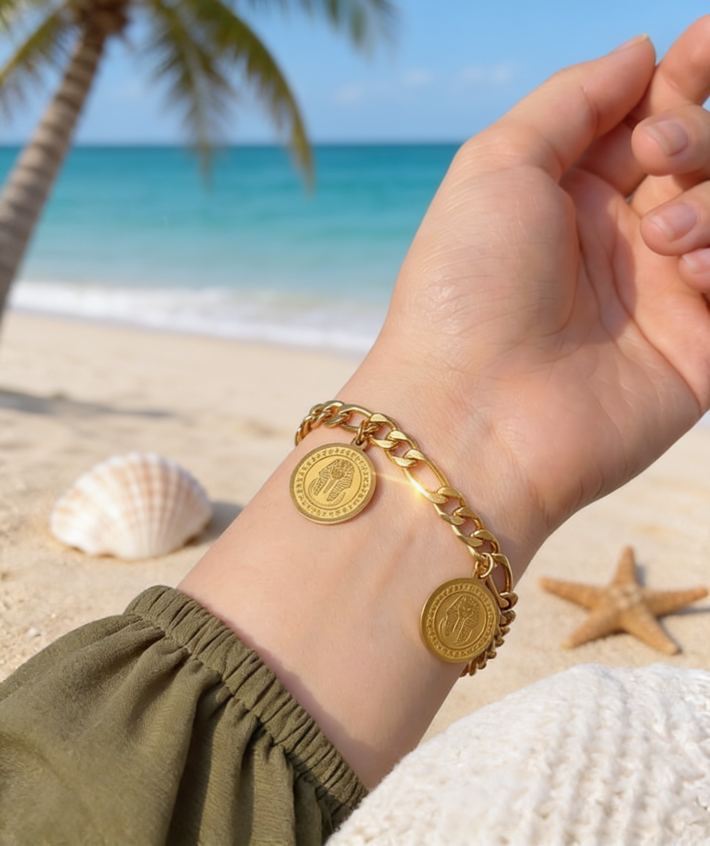 Coin Bracelet - Stainless Steel