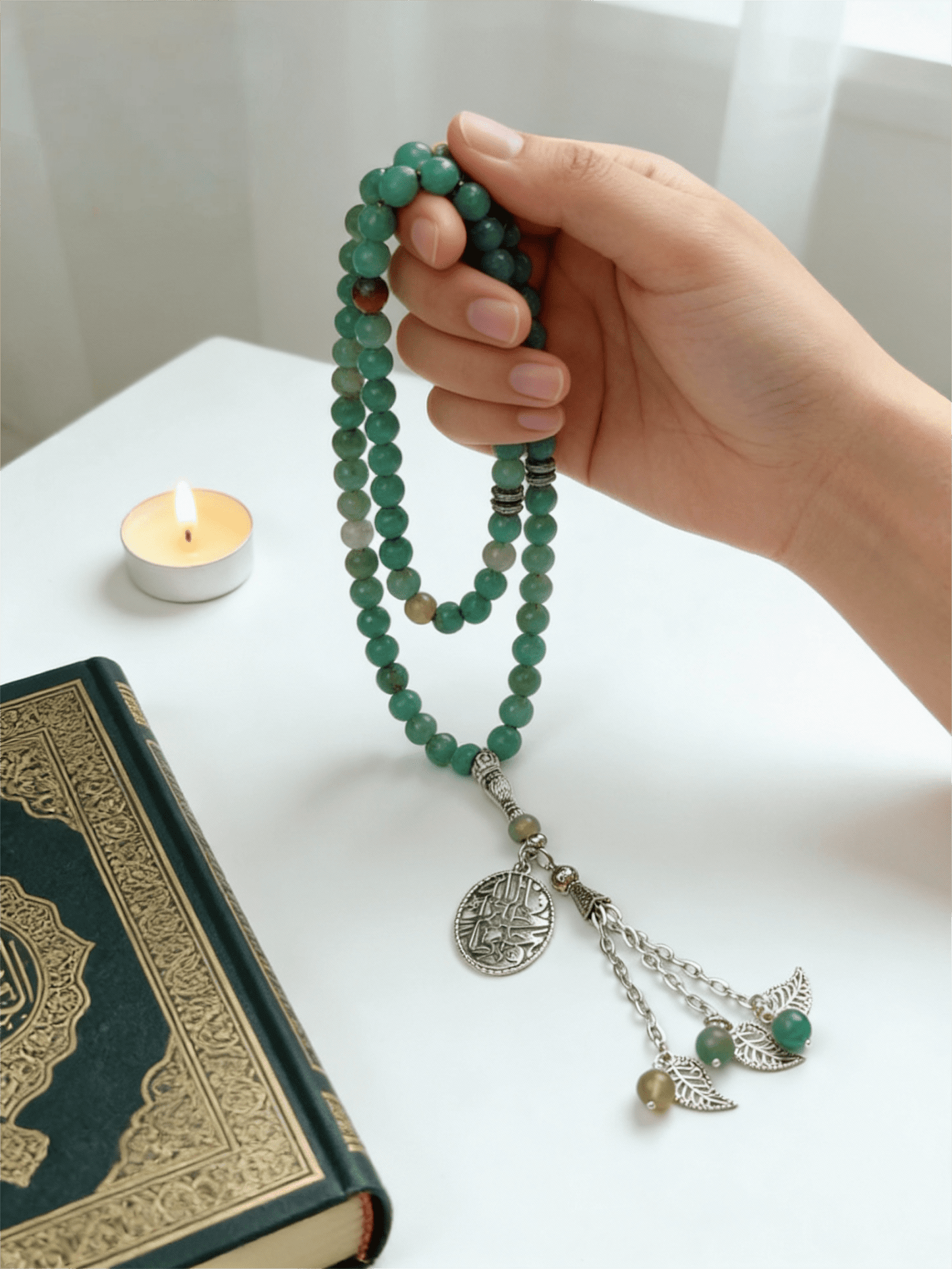 Green Rosary - Agate Stones