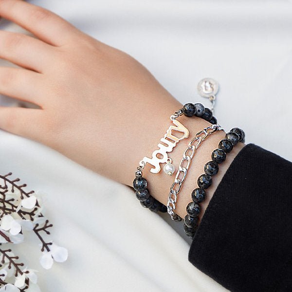 "Joury" Customized Delicate Set - Silver Plated