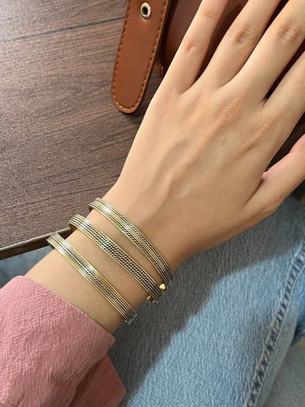 Brianna Bangle Set - Pure Copper