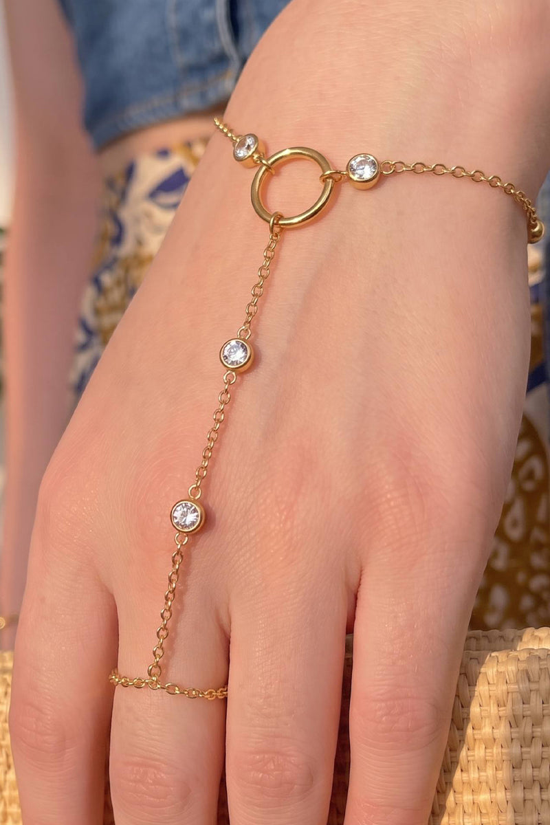 Jamila Hand Chain - Stainless Steel