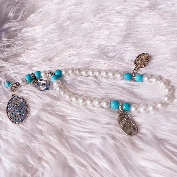 Jood Rosary - Pearl And Turquoise Stones
