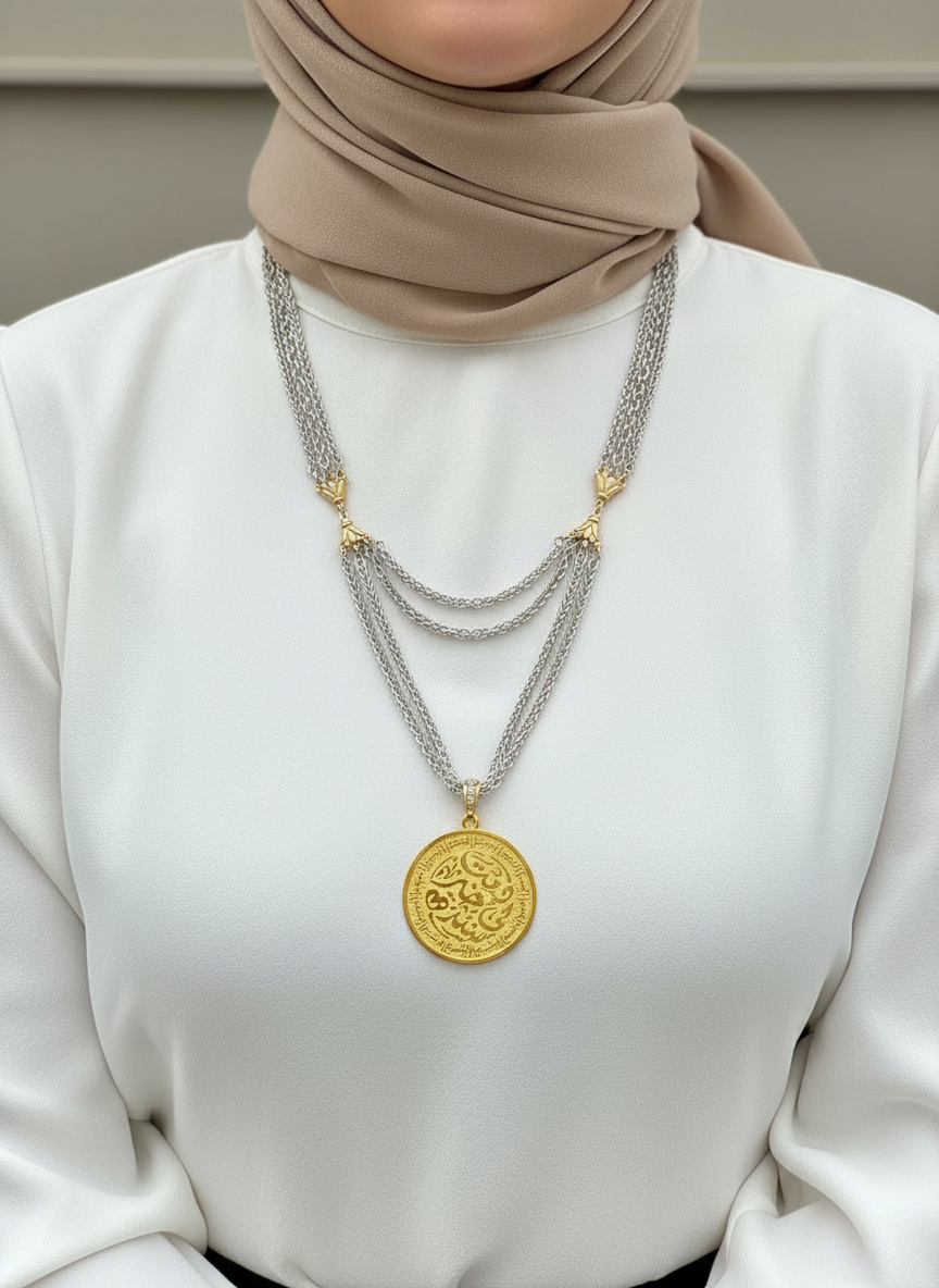 "Khair Sanad" Necklace - Silver &Gold Plated