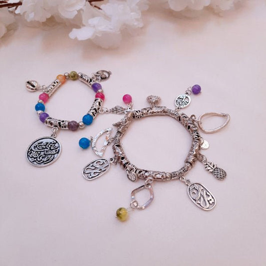 Lovely Bracelet Set  - Silver Plated
