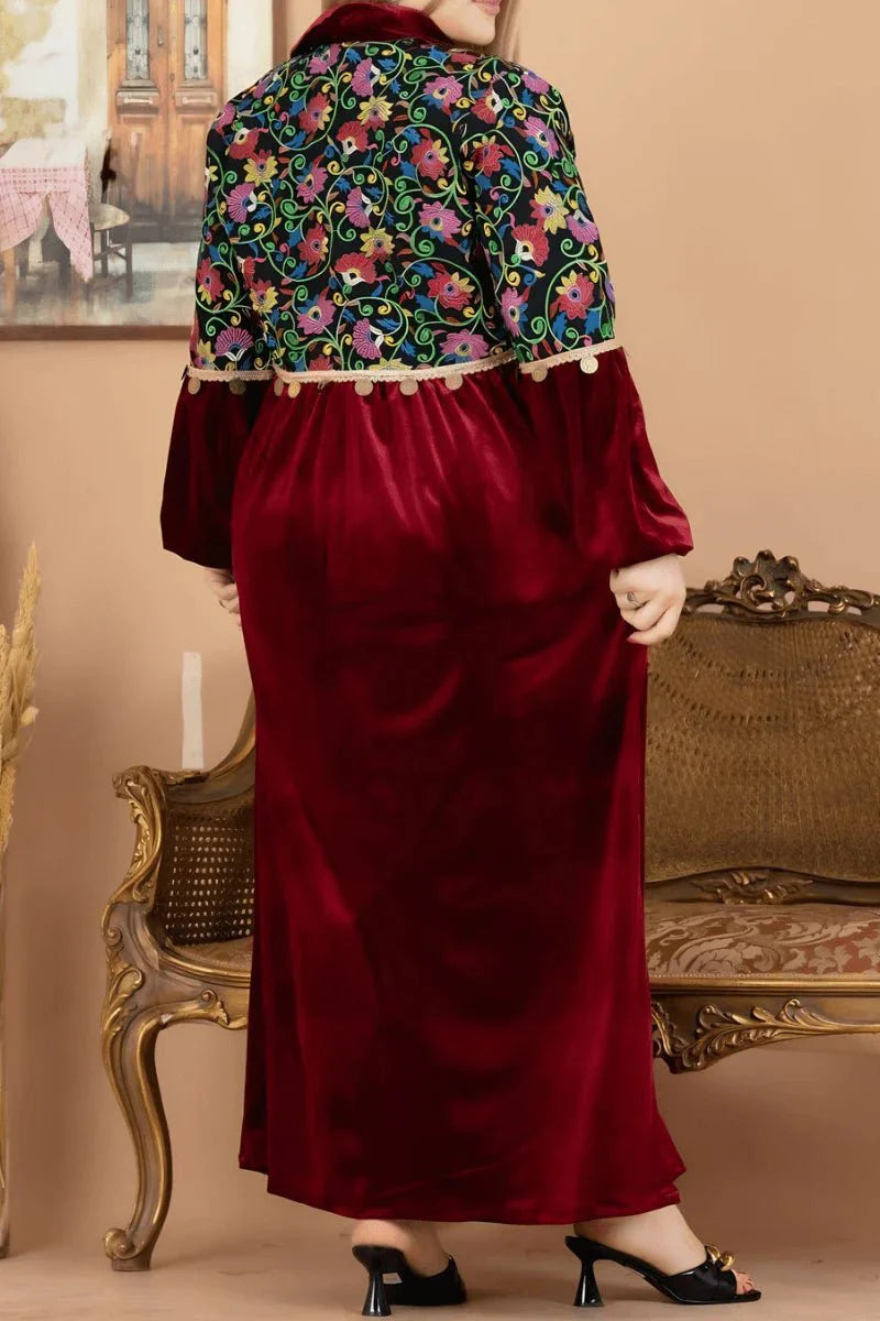 Tala Open Abaya -  Velvet