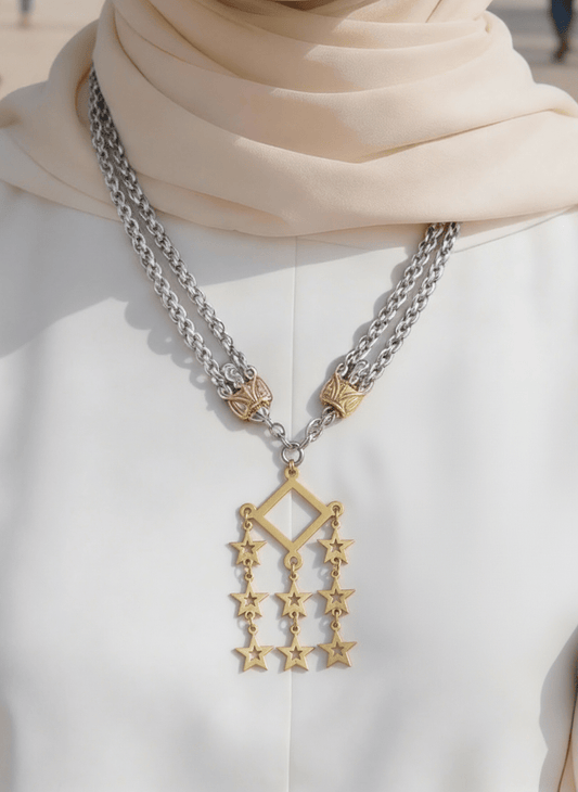 Ghadeer Necklace - Gold & Silver Plated