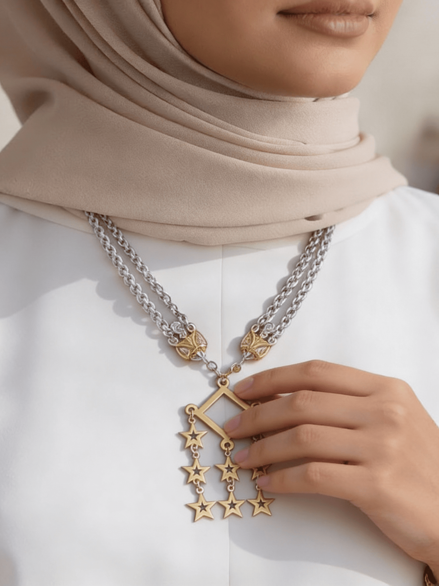 Ghadeer Necklace - Gold & Silver Plated