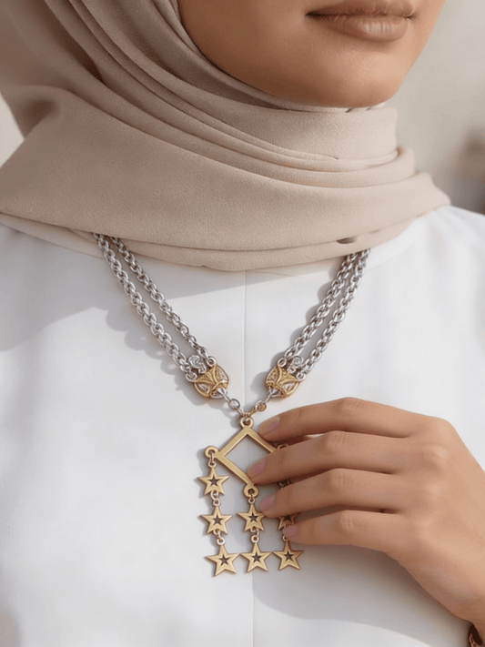 Ghadeer Necklace - Gold & Silver Plated
