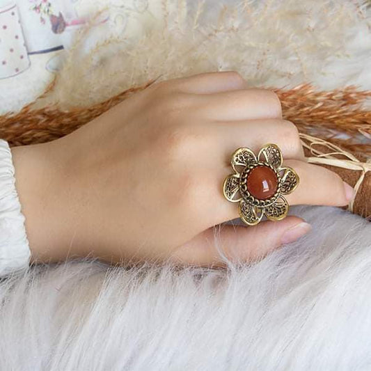 Blossom Flower Ring - Pure Copper