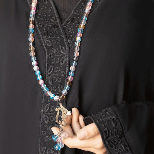 "Reem" Customized Rosary - Colorful Moon Stone