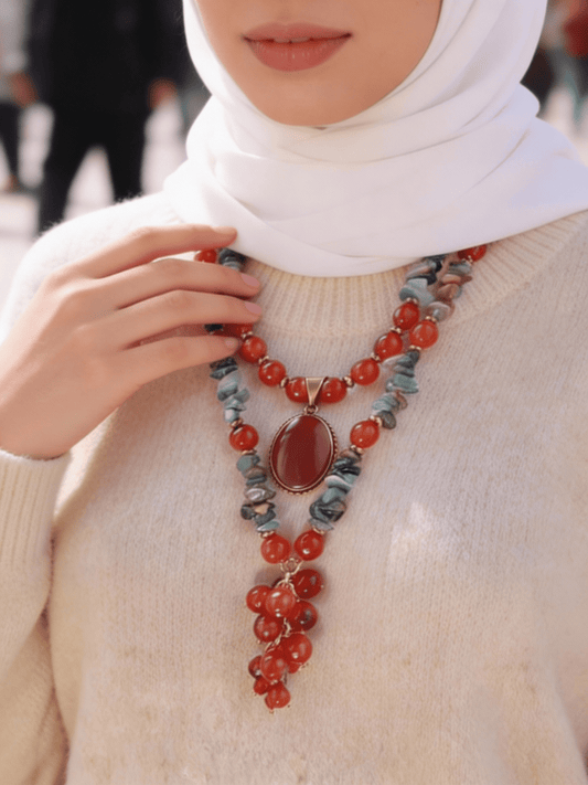 Rasha Necklace - Agate Stones