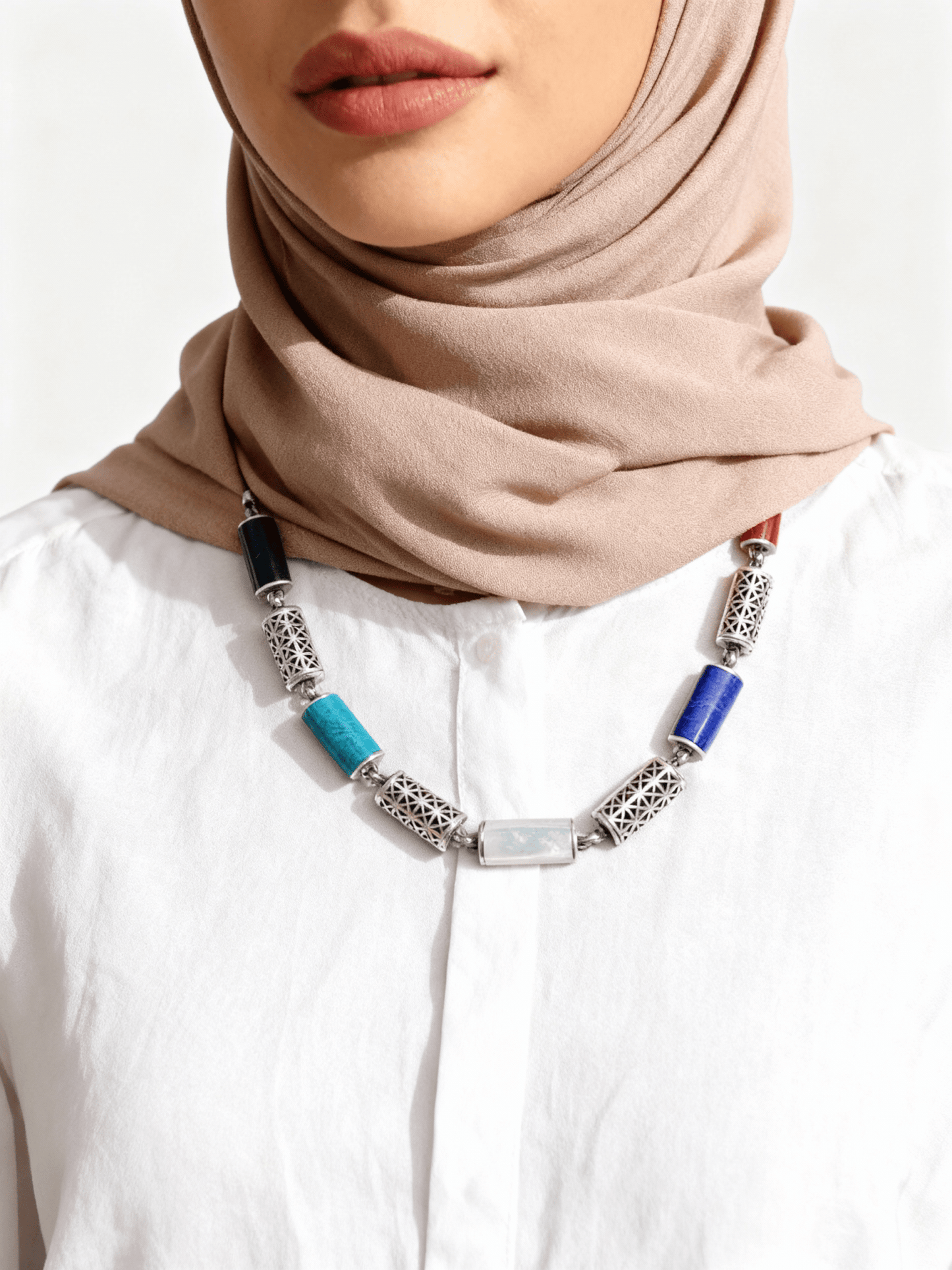 Laila Colorful Set - Silver Plated