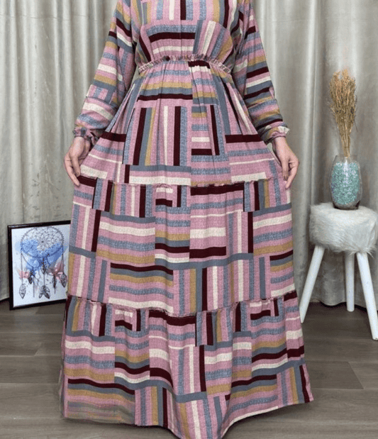 Zainab Jalabiya - Rose Crepe Pink