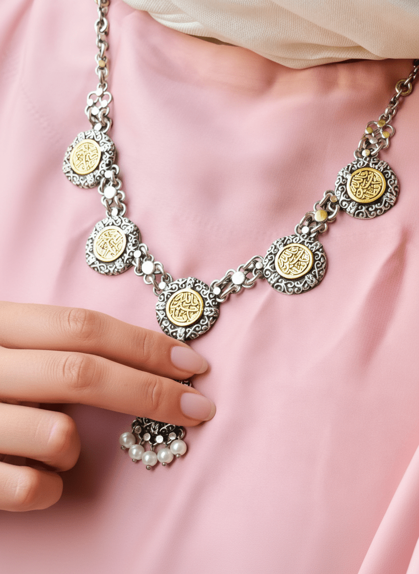 Ahlam Necklace - Silver & Gold Plated
