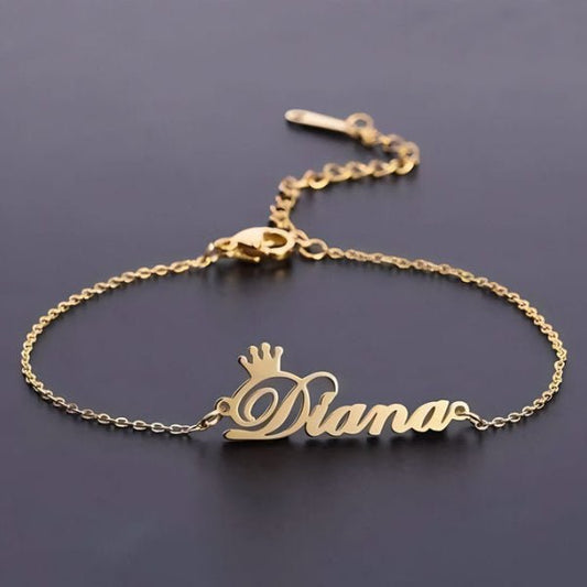 "Princess Diana" Customized Bracelet - Gold Plated