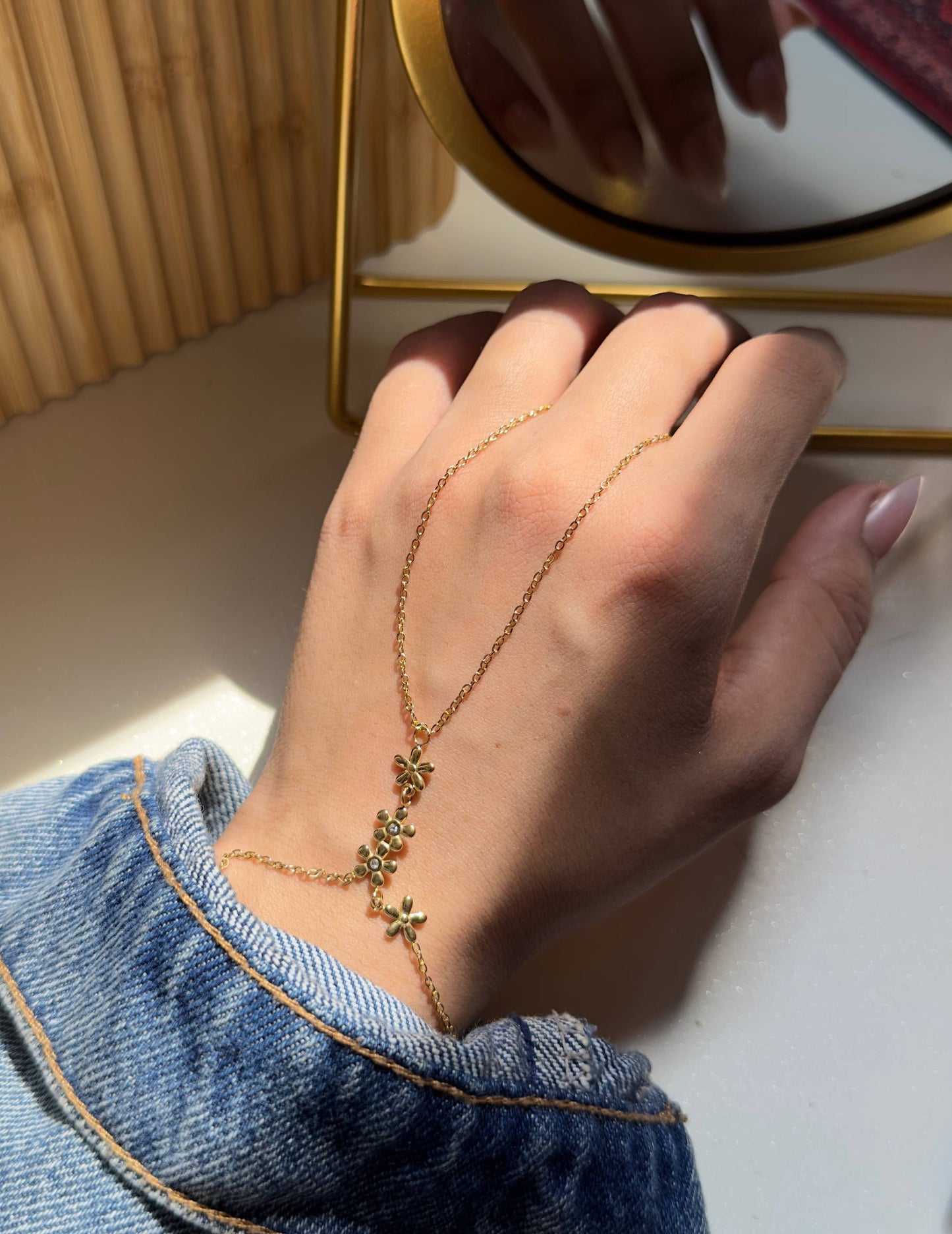 Rosha Hand Chain - Gold Plated
